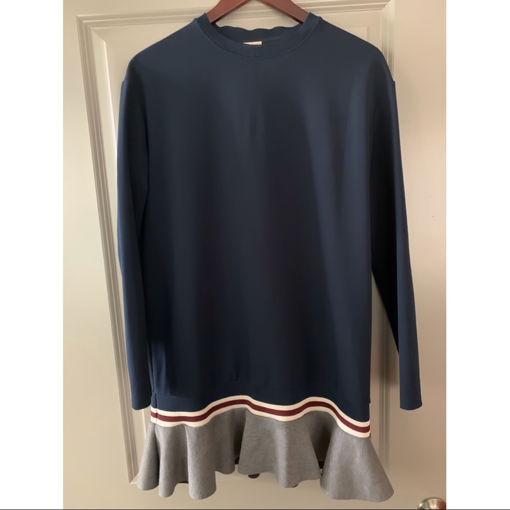 Navy Blue Long Sleeved Dress